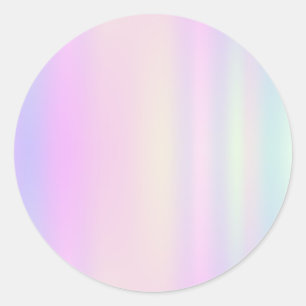 Faux Holo Trendy Classic Round Sticker