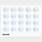 Faux Holo Trendy Classic Round Sticker (Vel)