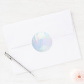 Faux Holo Trendy Classic Round Sticker (Envelop)
