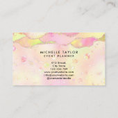 faux holograaf iridescent opal stone elegant logo visitekaartje (Achterkant)