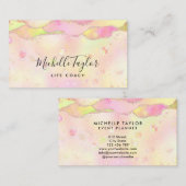 faux holograaf iridescent opal stone elegant logo visitekaartje (Voorkant / Achterkant)