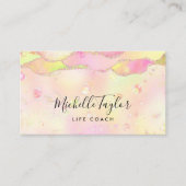 faux holograaf iridescent opal stone elegant logo visitekaartje (Voorkant)