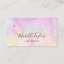 faux holograaf iridescent opal stone elegant logo visitekaartje