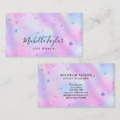 faux holograaf iridescent opal stone elegant logo visitekaartje (Voorkant / Achterkant)