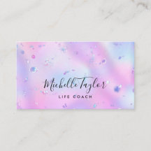 faux holograaf iridescent opal stone elegant logo