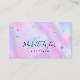 faux holograaf iridescent opal stone elegant logo visitekaartje