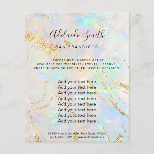 FAUX-holograafbrochure voor nieuwe optische stenen Flyer (Voorkant)