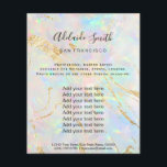 FAUX-holograafbrochure voor nieuwe optische stenen Flyer<br><div class="desc">schoonheidssalon professionele make - up kunstenaar flyer</div>