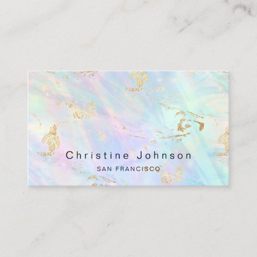 FAUX holografisch abstract ontwerp Visitekaartje (Voorkant)