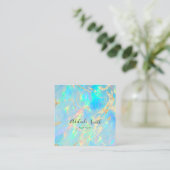 FAUX-holografisch edelsteen Vierkante Visitekaartje (Staand voorkant)