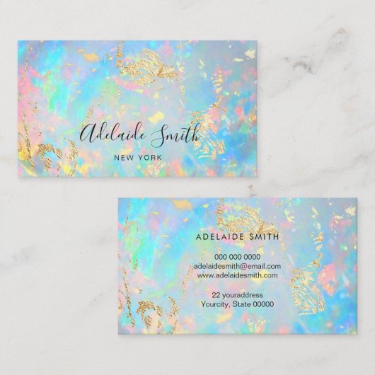 FAUX holografisch effect optische steentextuur Visitekaartje (Voorkant / Achterkant)