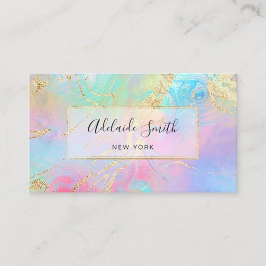 FAUX holografisch effect Visitekaartje (Voorkant)