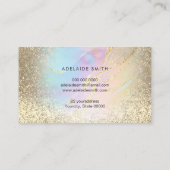 FAUX holografisch en glitter effect elegant Visitekaartje (Achterkant)