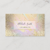 FAUX holografisch en glitter effect elegant Visitekaartje (Voorkant)