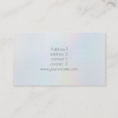 faux holografisch glitter geometrisch ontwerp visitekaartje (Achterkant)