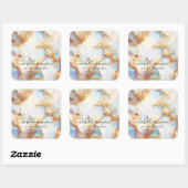 Faux Holografisch Iriserend Opal Crystal Creatief Vierkante Sticker (Vel)