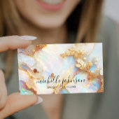 Faux Holografisch Iriserend Opal Crystal Creatief Visitekaartje