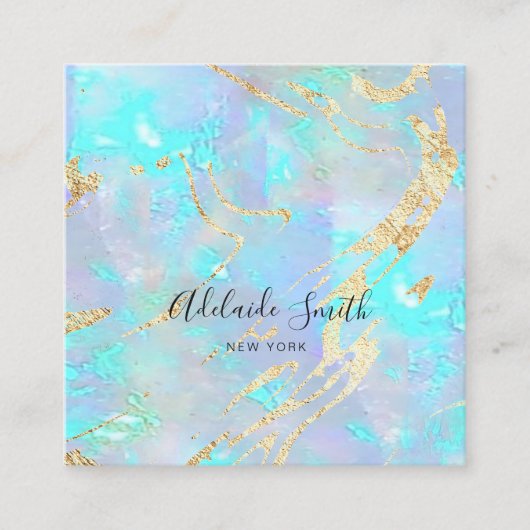 FAUX-holografisch optisch Vierkante Visitekaartje (Voorkant)