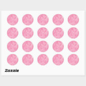 Faux holografisch roze ronde sticker (Vel)