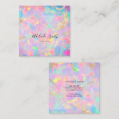 FAUX-holografisch steensteen Vierkante Visitekaartje (Voorkant / Achterkant)