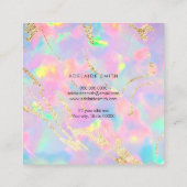 FAUX-holografisch steensteen Vierkante Visitekaartje (Achterkant)