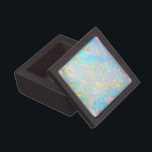 faux-holografisch steenvormig ontwerp premium bewaar doosje<br><div class="desc">faux opal stone gift</div>
