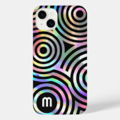 faux holografische abstracte cirkels iPhone 14 plu iPhone Hoesje (Achterkant)