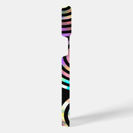 faux holografische abstracte cirkels iPhone 14 plu iPhone Hoesje (Rechterkant)