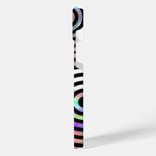 faux holografische abstracte cirkels iPhone 14 plu iPhone Hoesje (Linkerkant)