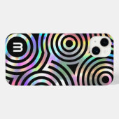 faux holografische abstracte cirkels iPhone 14 plu iPhone Hoesje (Achterkant horizontaal)