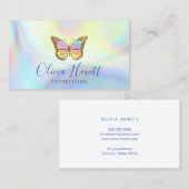 FAUX holografische achtergrond vlinder Visitekaartje (Voorkant / Achterkant)