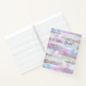 Faux holografische glitter borstel streken parel o notitieboek (Binnen)