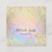 FAUX holografische glitter elegant ontwerp Vierkante Visitekaartje (Voorkant)