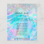 FAUX-holografische irdescent en faux-glitter Flyer (Voorkant)