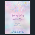 FAUX-holografische irdescent pastelregenboog Flyer<br><div class="desc">Let op: dit is een gedrukt product zonder REAL HOLOGRAFISCH EFFECT</div>