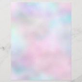 FAUX-holografische irdescent pastelregenboog Flyer (Achterkant)