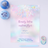 FAUX-holografische irdescent pastelregenboog Flyer (Enkel)