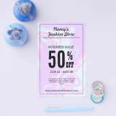 Faux holografische iridescent unicorn skin textuur flyer (Enkel)