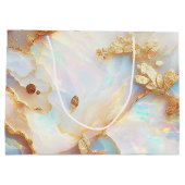 Faux holografische iriserende opaal kristal fantas groot cadeauzakje (Achterkant)