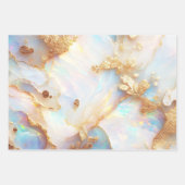 Faux holografische iriserende opaal kristal fantas inpakpapier vel (Voorkant)