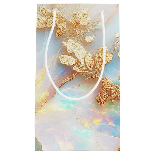 Faux holografische iriserende opaal kristal fantas klein cadeauzakje (Voorkant)