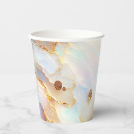 Faux holografische iriserende opaal kristal fantas papieren bekers