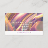 Faux holografische kameleon neon Visitekaartje (Achterkant)