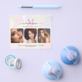 Faux holografische make-up artist & foto iriserend flyer (Enkel)