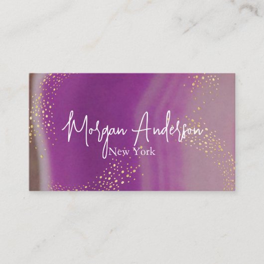 Faux holografische opaal steen gepersonaliseerd visitekaartje (Voorkant)