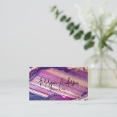 Faux holografische opaal steen gepersonaliseerd visitekaartje (Staand voorkant)