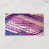 Faux holografische opaal steen gepersonaliseerd visitekaartje (Achterkant)