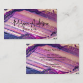 Faux holografische opaal steen gepersonaliseerd visitekaartje (Voorkant / Achterkant)