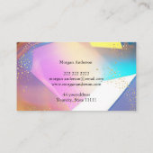 Faux holografische opaal steen gepersonaliseerd visitekaartje (Achterkant)