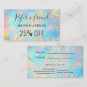 FAUX holografische opaal steen textuur verwijzing Visitekaartje (Voorkant / Achterkant)